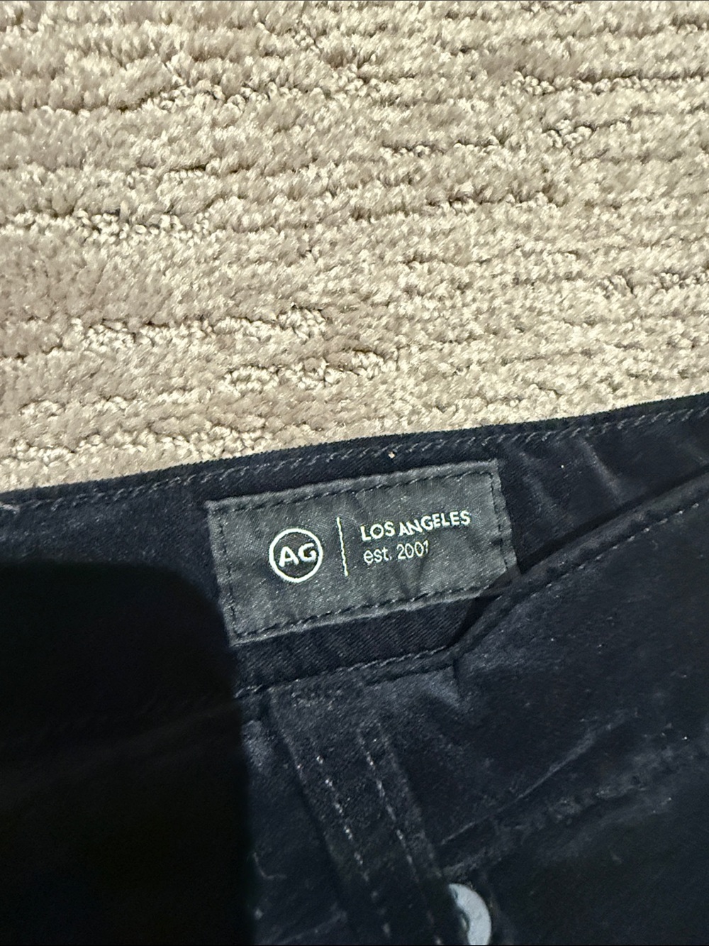 AG Alexis High Rise Bootcut Jeans in Black Velvet Size 28 - Picture 7 of 8